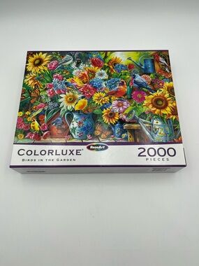 RoseArt Colorluxe 2000-Piece Puzzle - Birds in the Garden (Multicolor)